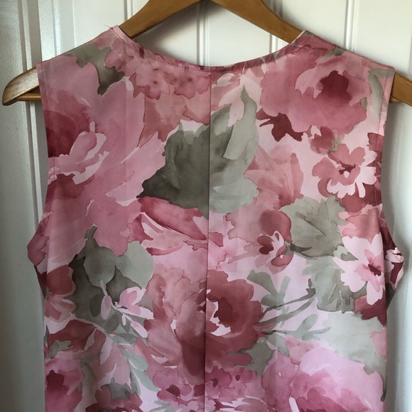 VTG Pride & Joy Floral Pink Sage Sleeveless Romantic Whimsical  Plus Midi Dress - Picture 8 of 11